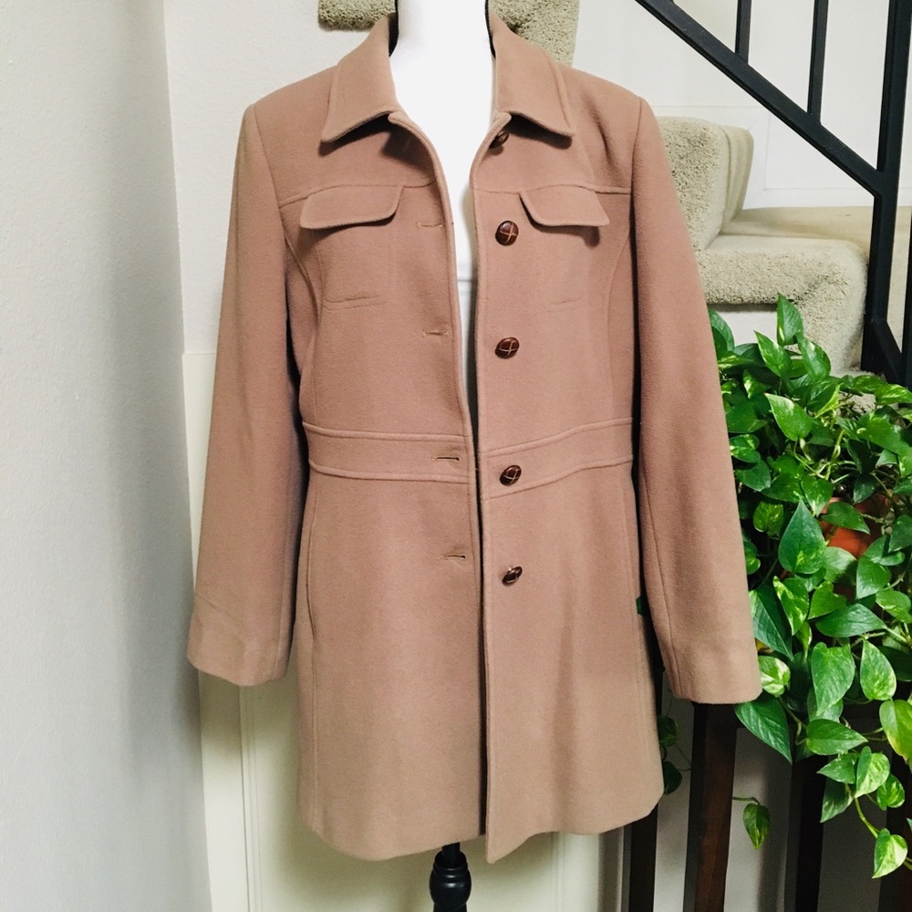 Anne Klein Wool Trench Coat